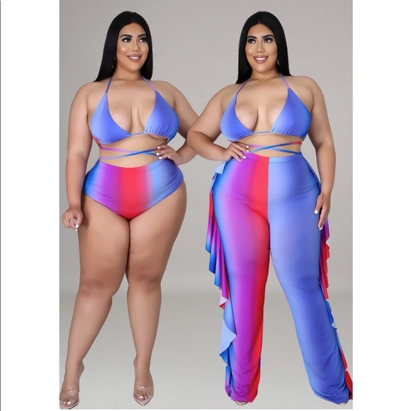Three piece plus size swim set - Picture 1 of 1